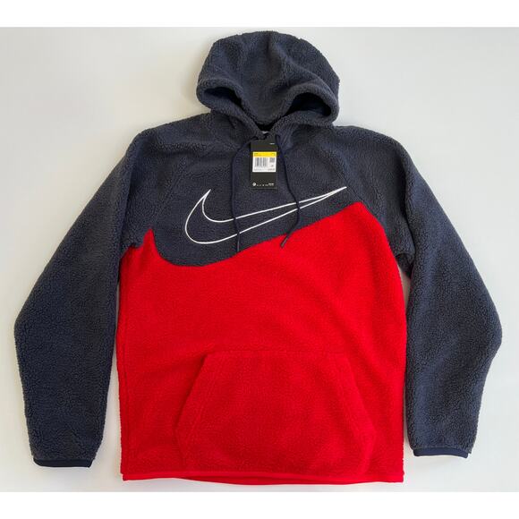 Nike Sportswear Sherpa Hoodie Pullover - Small BV5314-451 MSRP $130 - Picture 6 of 7